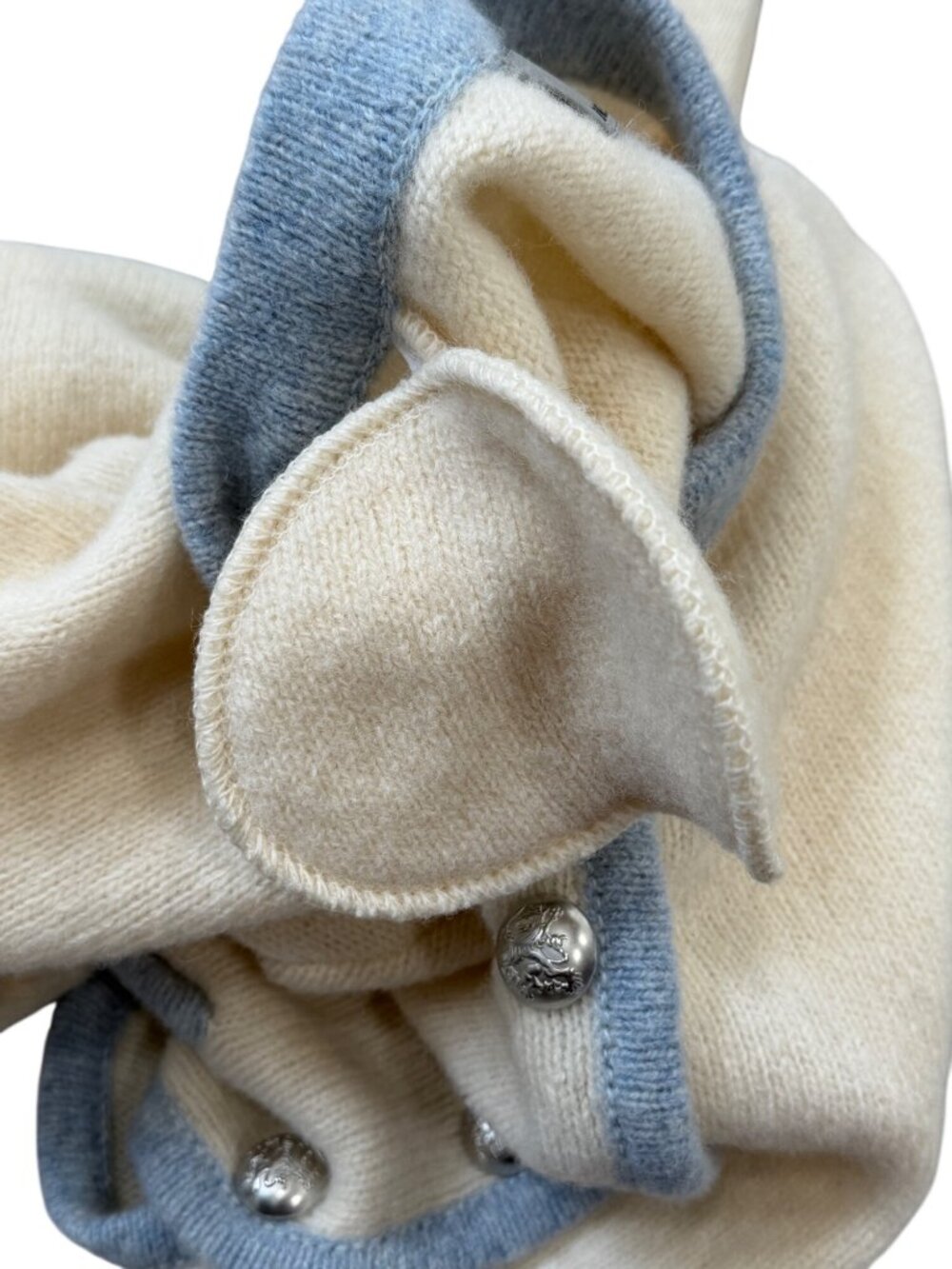 Mirabell Salzburg Womens Size Small 100% New Wool Blazer Cardigan Cream Blue - Picture 8 of 10